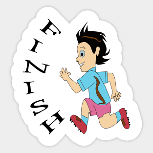 To the finish line Sticker